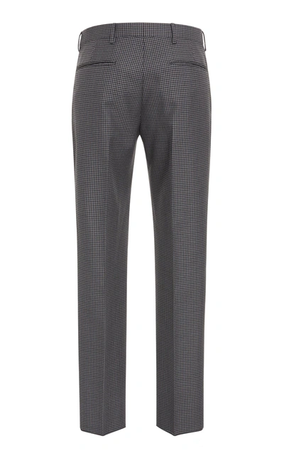 Shop Prada Slim-fit Houndstooth Wool And Mohair-blend Pants In Multi