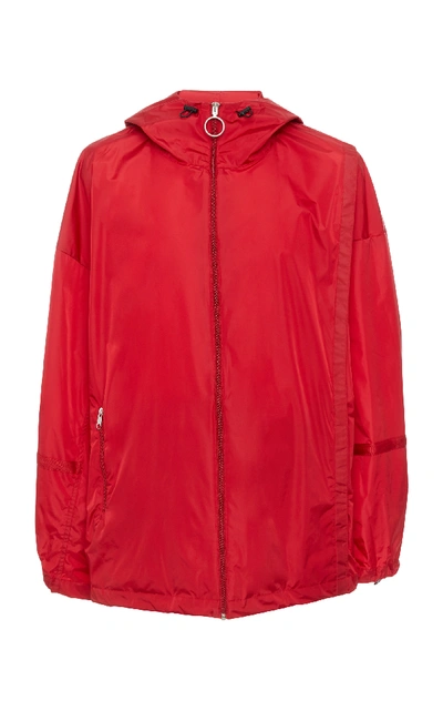 Shop Off-white Shell Hooded Windbreaker  In Red