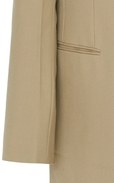 Shop Lanvin Wool Coat In Neutral