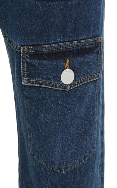 Shop Jw Anderson Distressed Straight-leg Jeans In Blue