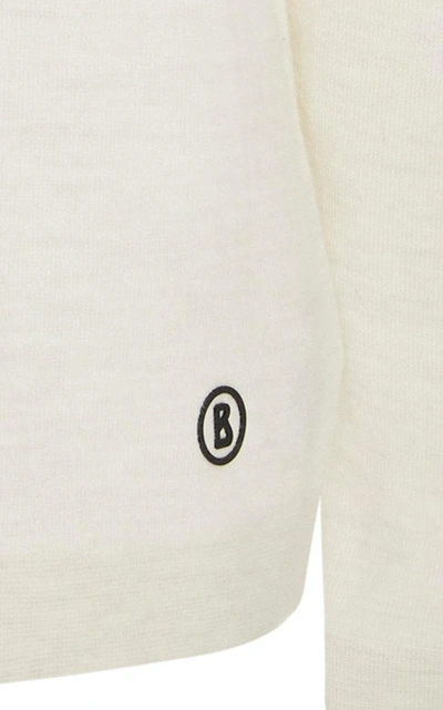Shop Bogner X White Cube Erik Wool Turtleneck Sweater In White