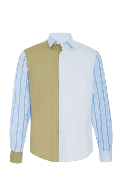 Shop Jw Anderson Panelled Oxford Shirt In Multi
