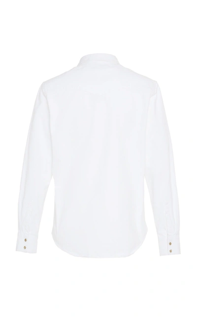 Shop Salle Privée Rohe Western Denim Shirt In White