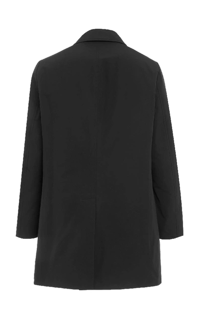 Shop Aspesi Technical Shirt Collar Raincoat In Black