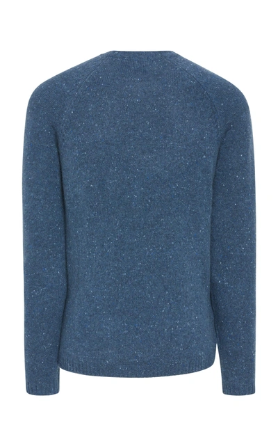 Shop Fioroni Melange Cashmere Sweater In Blue