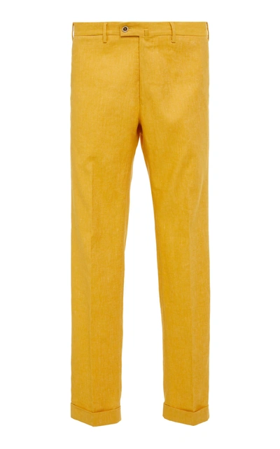 Shop Pt01 Slim Trousers In Yellow