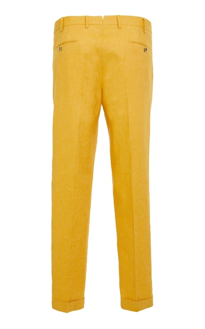 Shop Pt01 Slim Trousers In Yellow