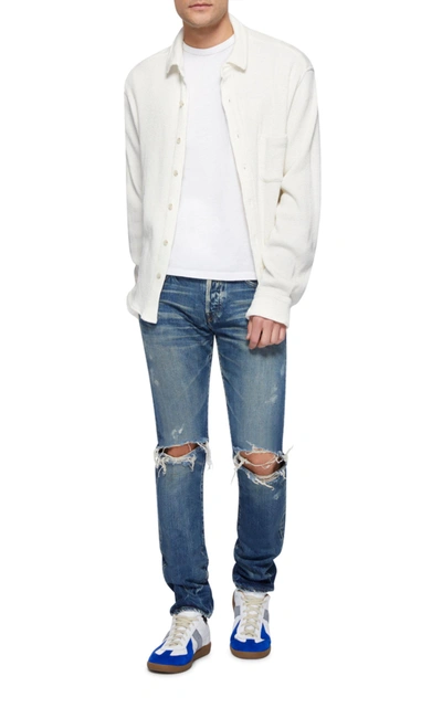 Shop Simon Miller Remnoy Waffle Knit Button-up In White