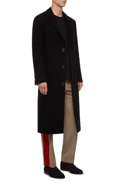 Shop Ami Alexandre Mattiussi Three-button Overcoat In Black