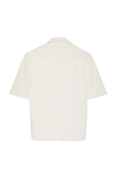 Shop Bode Waffle Toweling Shirt In White