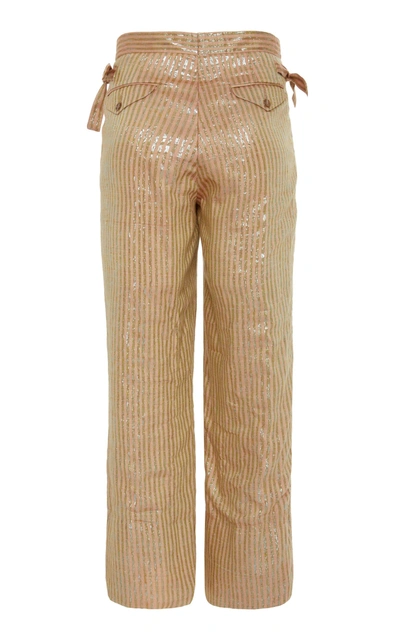 Shop Bode Lamé Stripe Trouser