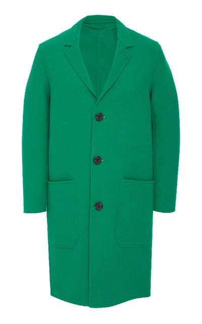 Shop Ami Alexandre Mattiussi Wool-felt Coat In Green