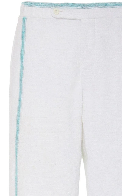 Shop Bode Khadi Toweling Suit Trouser In White
