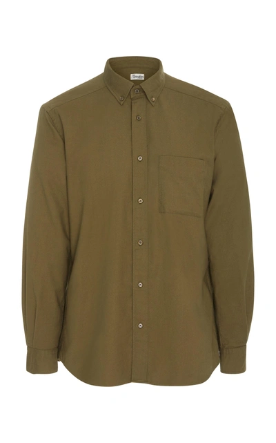 Shop Camoshita Button-down Oxford Dress Shirt In Green