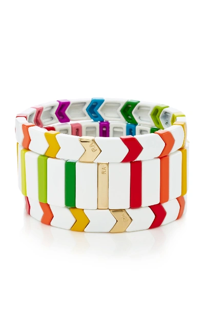 Shop Roxanne Assoulin Set-of-three Fresh Start Bracelets In Multi