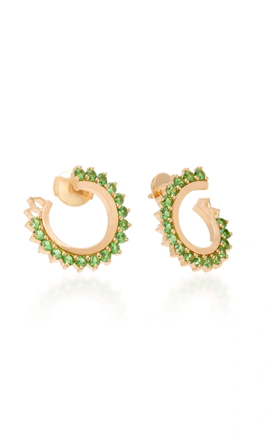 Shop Nouvel Heritage 18k Rose Gold Tsavorite Earrings