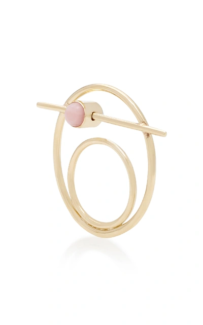 Shop Pili Restrepo Suno 10k Gold Pink Opal And Cabachon Ring
