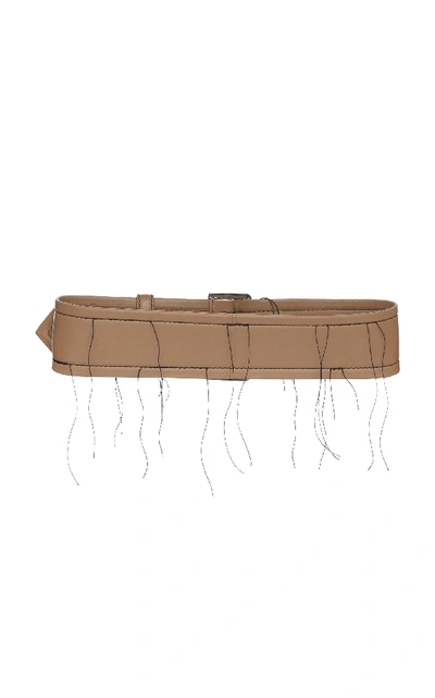 Shop Marni Nappa Distressed Leather Belt In Neutral
