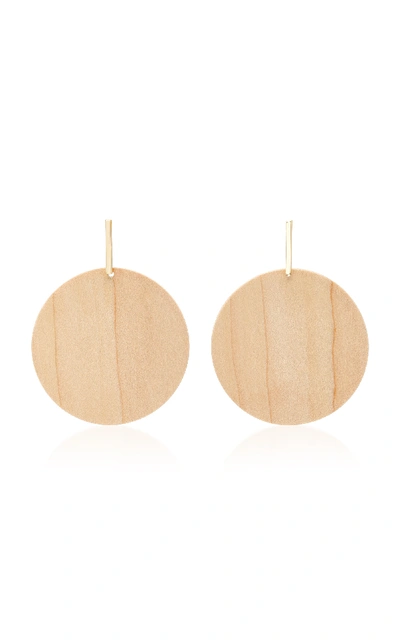 Shop Sophie Monet The Tuscan Moon Maple Wood Earrings In Neutral