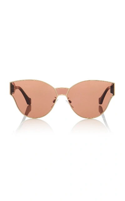 Shop Balenciaga Round-frame Sunglasses In Brown