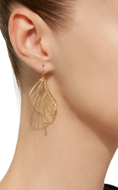 Shop Annette Ferdinandsen 18k Gold Pampion Wing Earrings