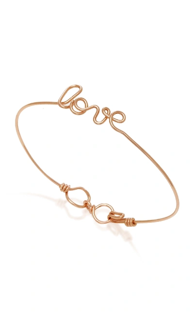 Shop Atelier Paulin Women's Love 14k Rose-gold Bracelet In Pink