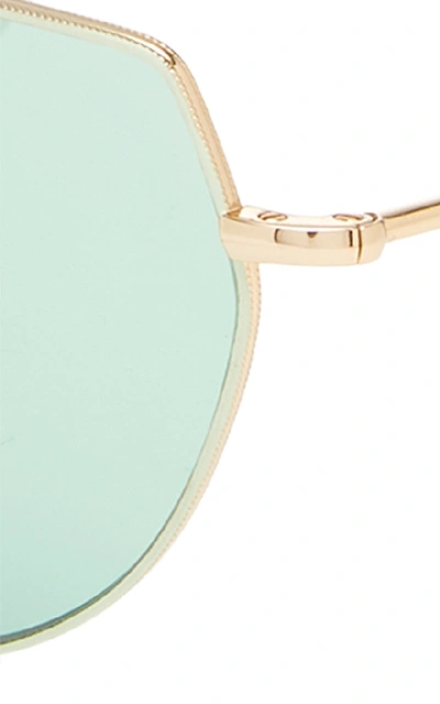 Shop Andy Wolf Drax Metal Sunglasses In Blue