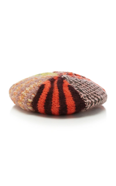 Shop Missoni Patchwork-effect Crochet-knit Beanie In Print