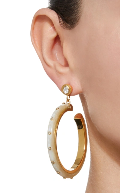 Shop Ashley Pittman Mila Light Horn Earrings In Gold