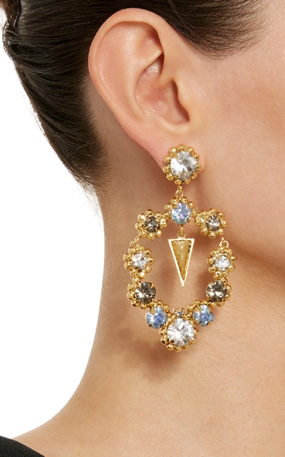Shop Nicole Romano Palmer 18k Gold-plated Crystal Earrings