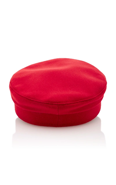 Shop Ruslan Baginskiy Hats Wool Baker Boy Hat In Red