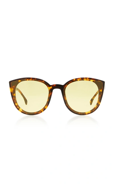 Shop Spektre Denora Cat-eye Tortoiseshell Sunglasses In Yellow