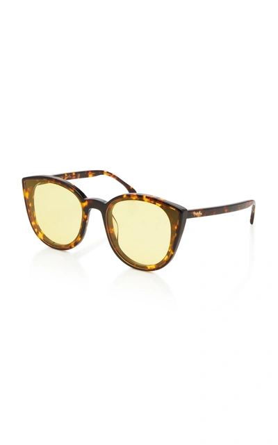 Shop Spektre Denora Cat-eye Tortoiseshell Sunglasses In Yellow