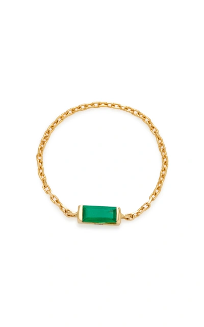 Shop Yi Collection 18k Emerald Chain Ring In Green