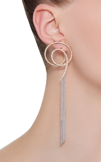 Shop Mike Joseph Amante Looped Earrings With Fringe In Gold