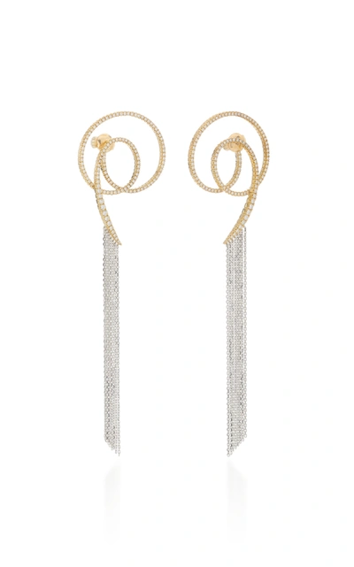 Shop Mike Joseph Amante Looped Earrings With Fringe In Gold
