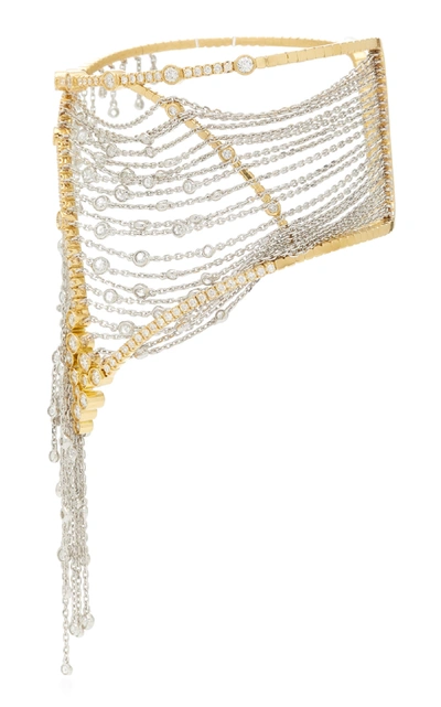 Shop Mike Joseph Amante Fringe Cuff In Gold