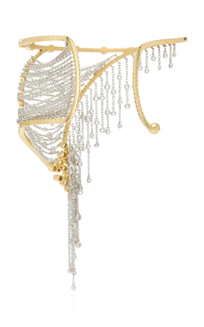 Shop Mike Joseph Amante Fringe Cuff In Gold