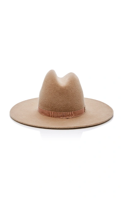 Shop Yestadt Millinery Peaks Felt Fedora Hat In Neutral