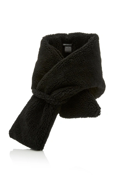 Shop Federica Moretti Wool Scarf In Black