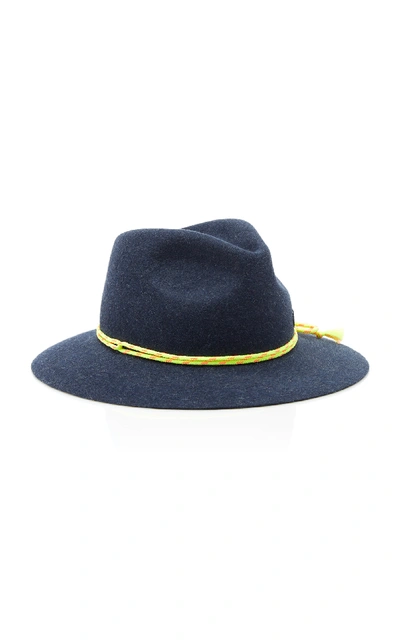 Shop Maison Michel Rico Hat In Blue
