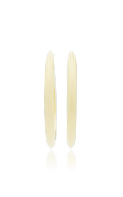 Shop Alison Lou Large Jelly Lucite Hoop Earrings In Yellow