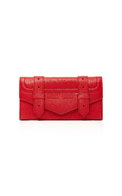 Shop Proenza Schouler Continental Leather Wallet In Burgundy