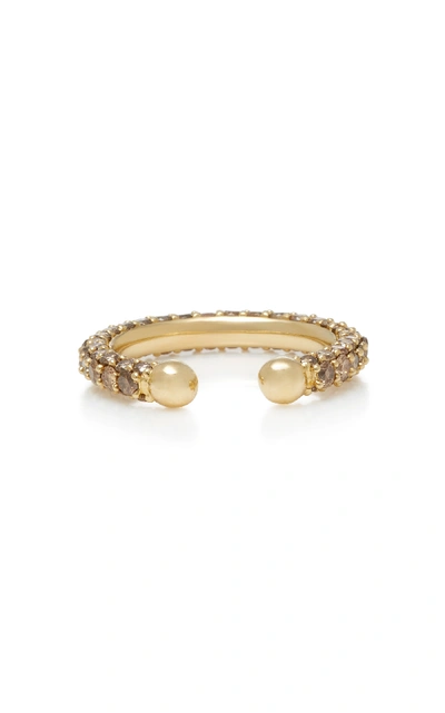 Shop Lynn Ban Jewelry Pavé Orbital 14k Gold Diamond Single Earring