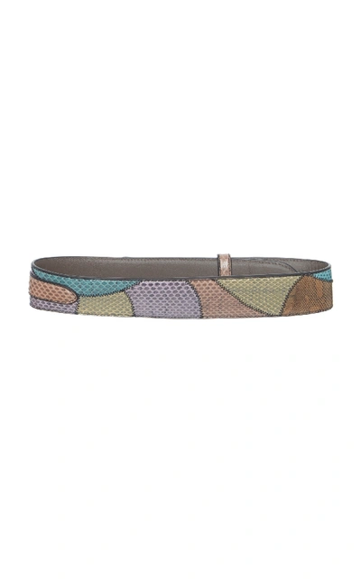 Shop Bottega Veneta The Patchwork Belt In Multi