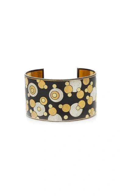 Shop Mahnaz Collection One-of-a-kind Black Iron Lacquer Gold Inlay Bubble Cuff By Angela Cummings For Tiffany & Co. C. 1980
