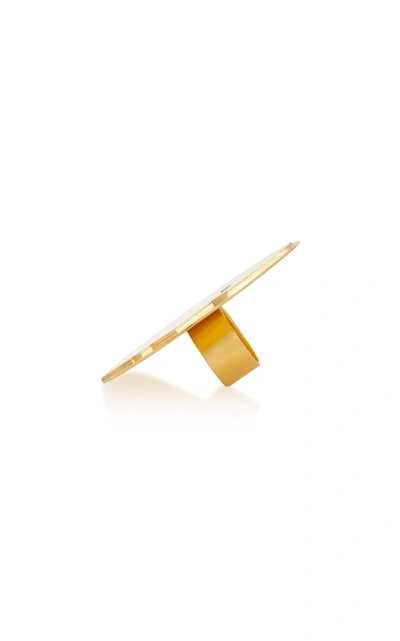 Shop Kalmar Manmoon Gold-plated Brass Ring