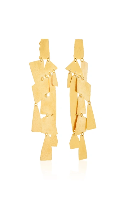 Shop Annie Costello Brown Mika Xl 18k Gold-plated Earrings