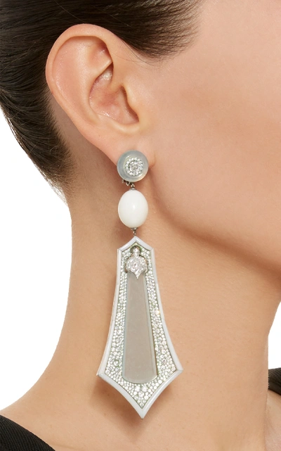 Shop Arunashi One-of-a-kind Imperial White Jade Earrings
