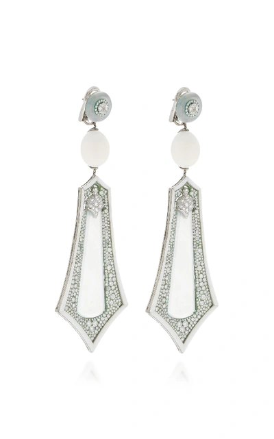 Shop Arunashi One-of-a-kind Imperial White Jade Earrings